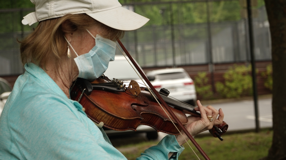 Facemask music hat violin