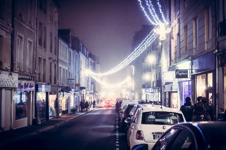 Urban area night street sky Photo