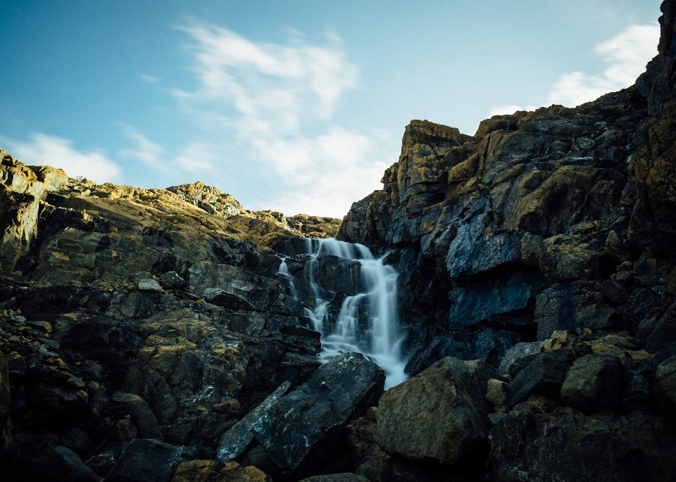 Waterfall body of water nature