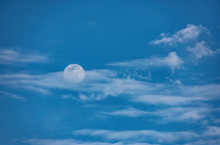 Moon sky blue Photo