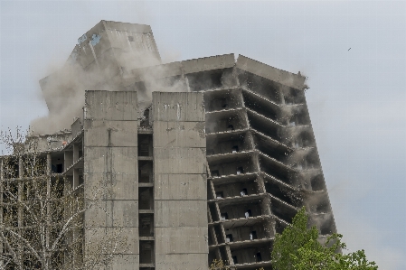 Demolition trash architecture tower block Photo