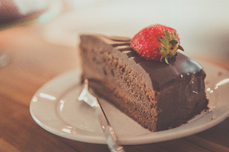 Foto Makanan kue cokelat
 hidangan penutup