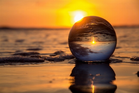 Glass water ocean sun Photo