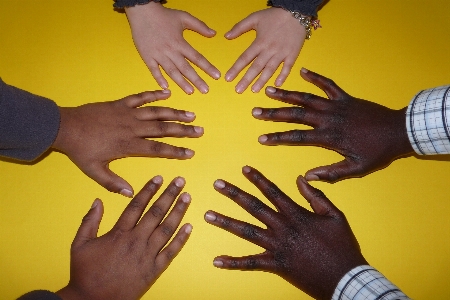 Hand finger yellow gesture Photo