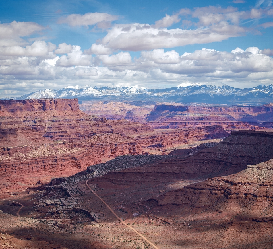 Canyonlands mountainous landforms sky canyon