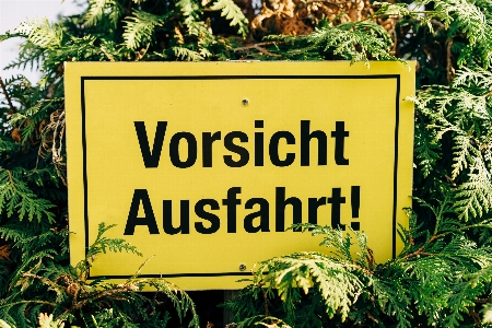 Sign warning german deutsch Photo