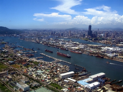 Harbor ship pier city Photo