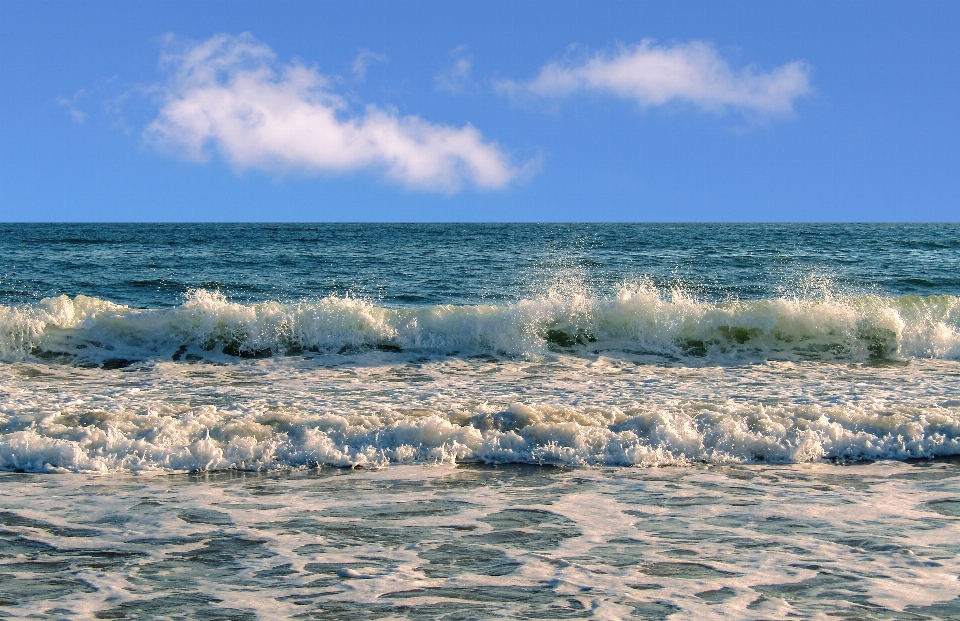 Blue sea wave body of water