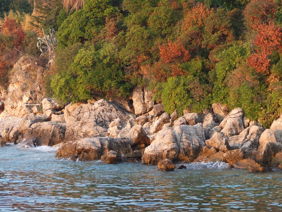 Seashore cliffs water travel