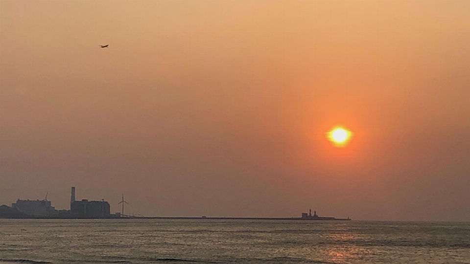 Flugzeug meer strand sonne