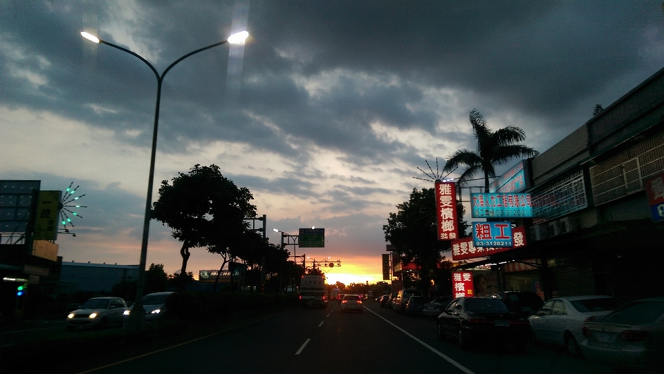 Cloud street light road