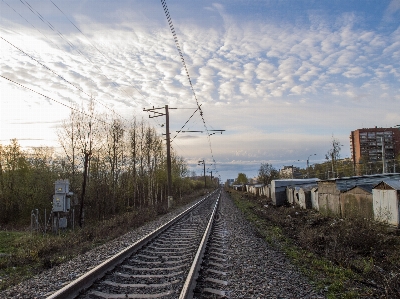 Railway track transport sky Photo