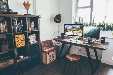 Furniture room desk interior design Photo