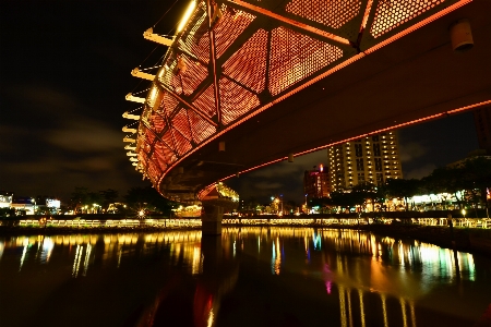 Night reflection bridge landmark Photo