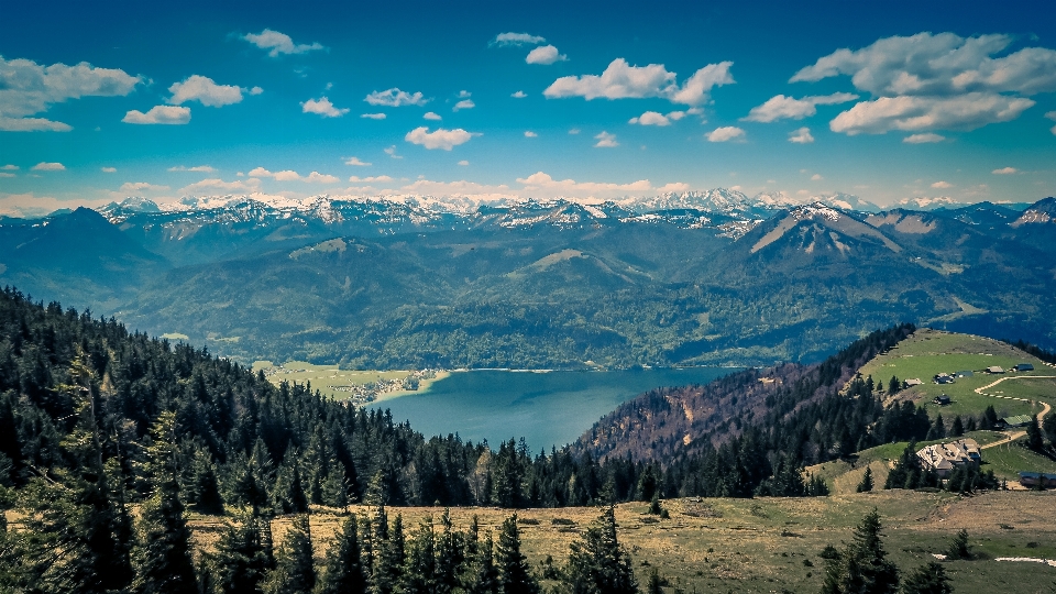 Mountainous landforms mountain sky range