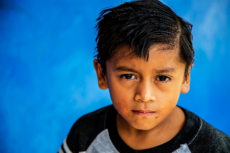 Face hair blue child Photo