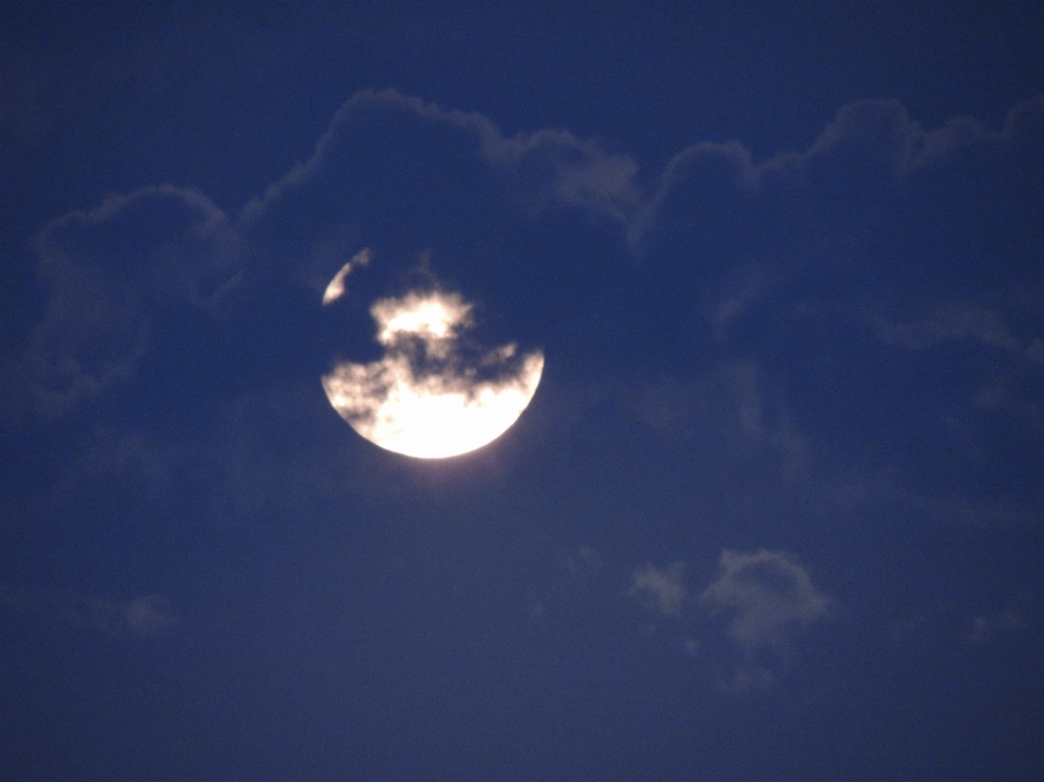 Moon clouds sky daytime