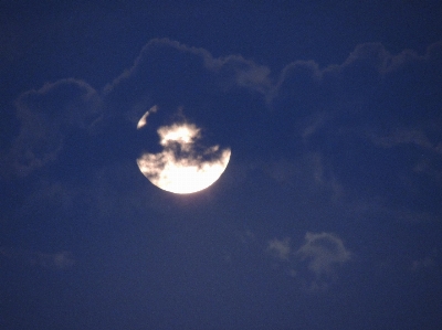 Moon clouds sky daytime Photo