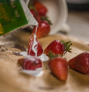 Strawberry red fruit sun Photo