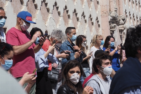 Foto Perúgia
 máscaras covid
 pessoas