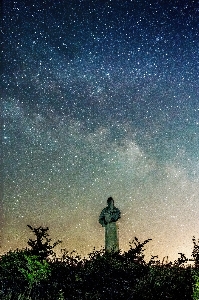 Saint monument night stars Photo