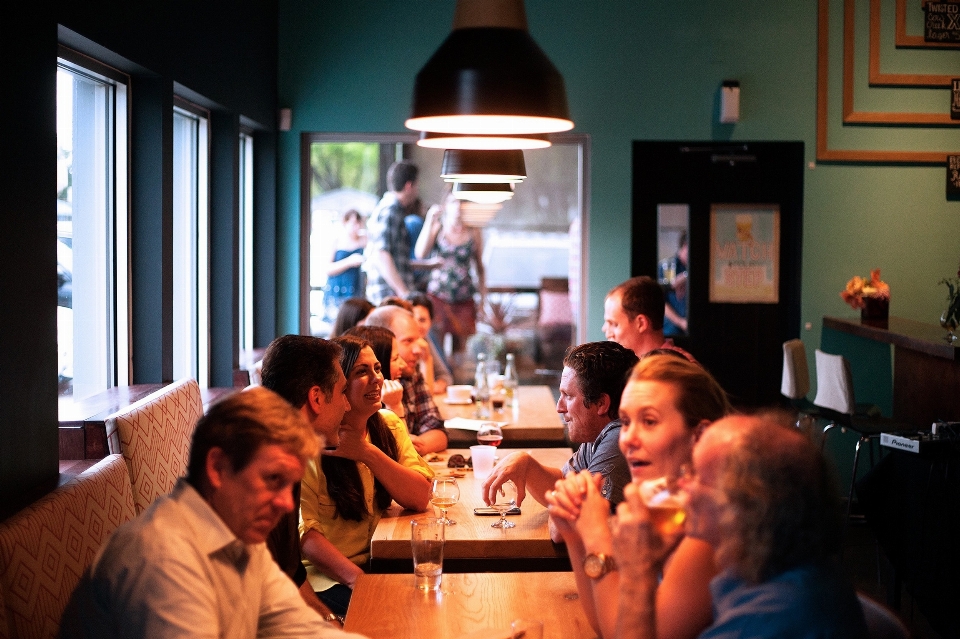 Restauracja pokój tabela posiłek