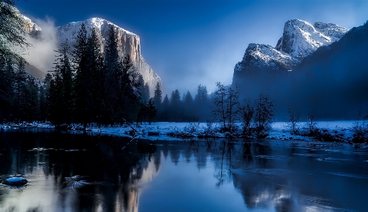 Natural landscape nature reflection mountain Photo