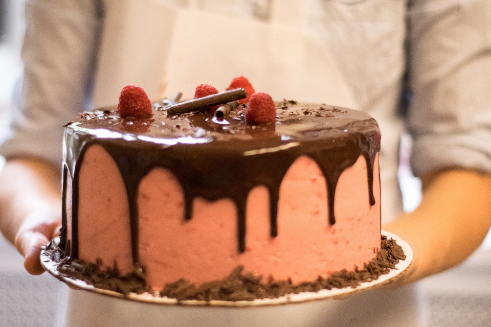 Makanan kue hidangan penutup cokelat
