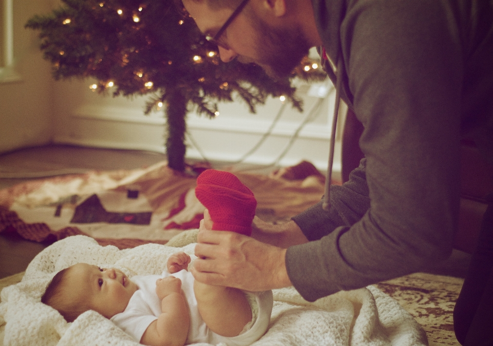 Christmas eve child finger