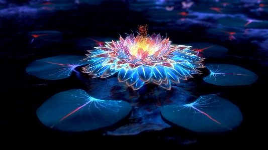 Lotus flower art fractal Photo