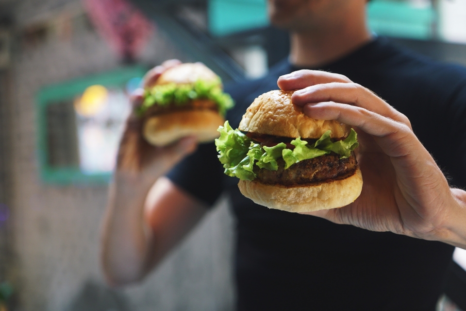 Essen hamburger fastfood gericht