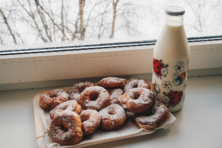 Foto Alimento plato rosquilla cocina