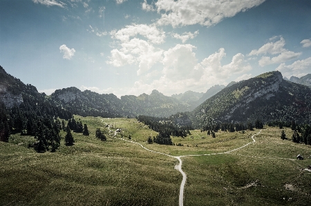 Mountainous landforms mountain sky highland Photo