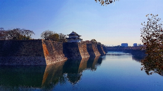 Japan castle osaka reflection Photo