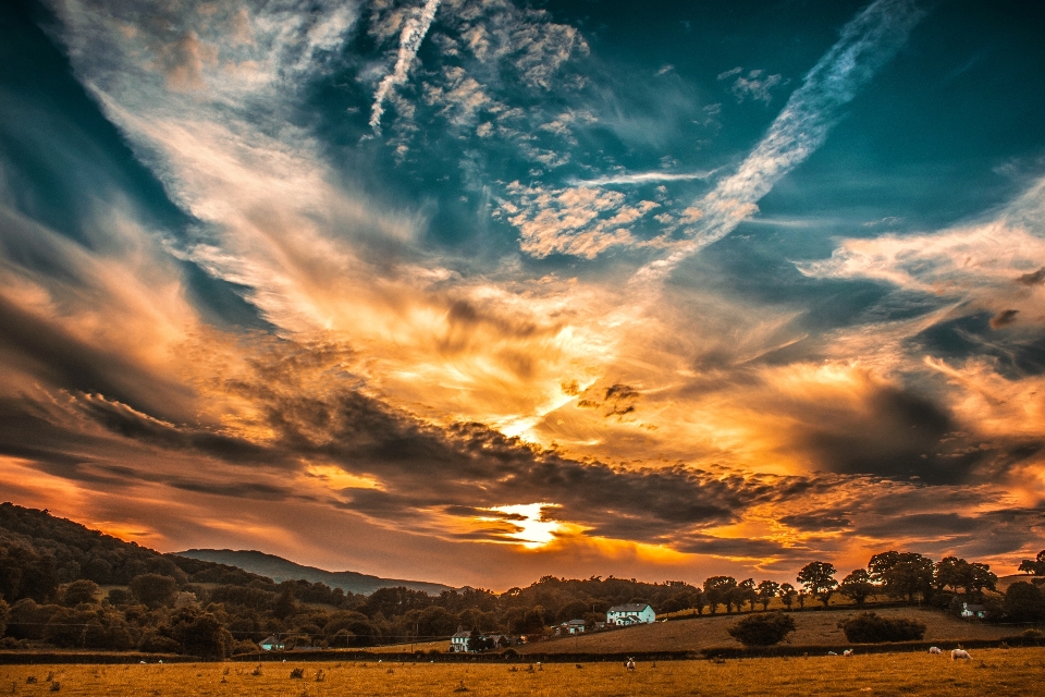 Sky cloud nature afterglow