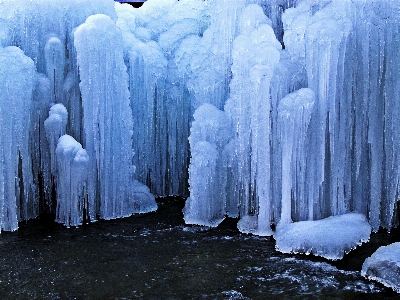 Ice fountain cascade icicle Photo