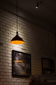 Lighting light fixture wall orange Photo