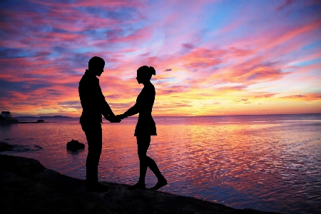 People on beach in nature sky horizon Photo