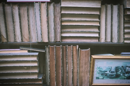 Book publication window covering wood Photo