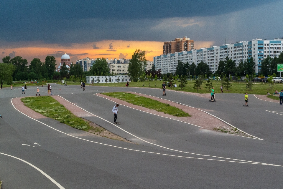 Park road sky asphalt