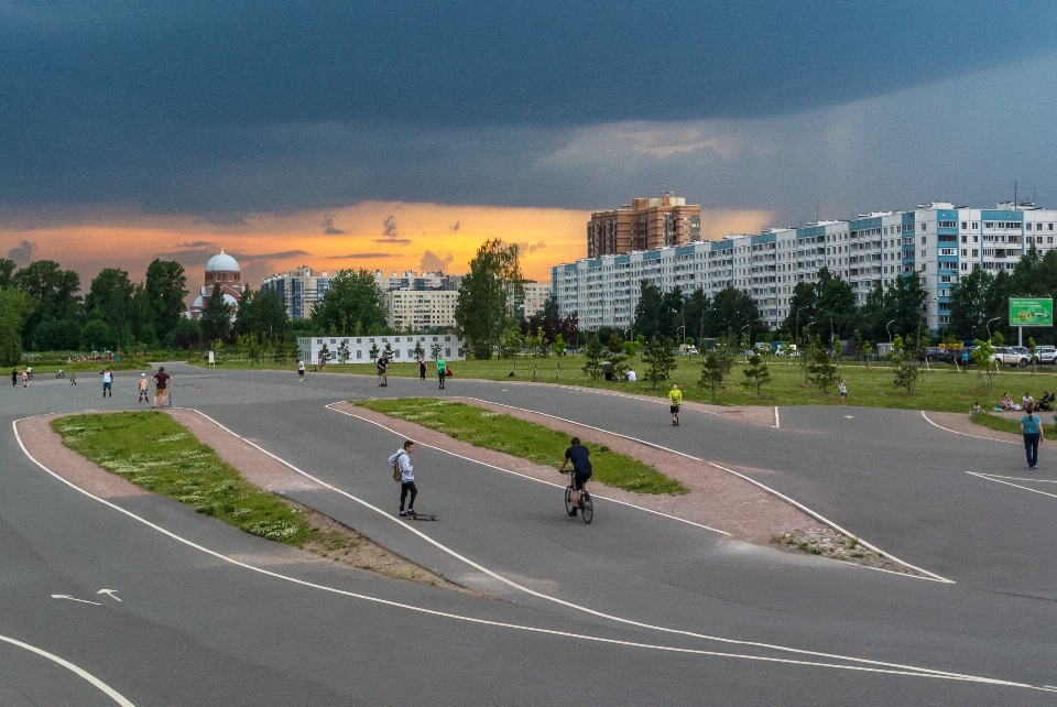 Park road sky residential area