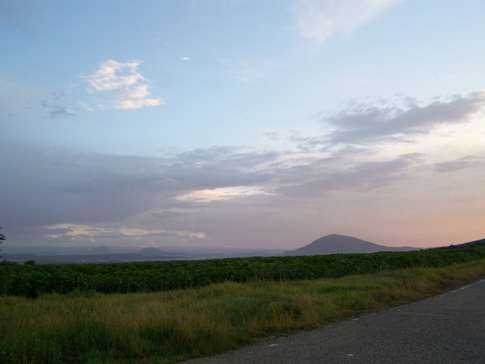 Mountains sunset evening travel