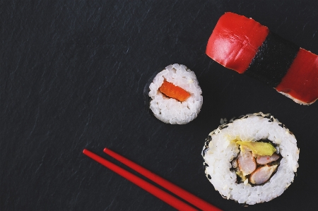 Gimbap food sushi dish Photo