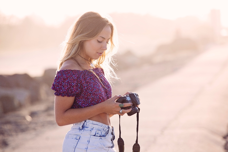 Fotografía belleza hombro equipo de sonido
