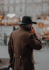 Foto Chapéu de feltro humano chapelaria