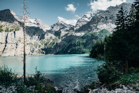 Body of water mountain mountainous landforms natural landscape Photo