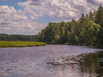 River clouds body of water natural landscape Photo