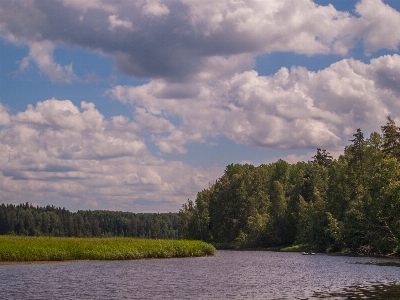 River clouds sky natural landscape Photo