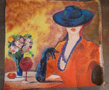 Foto Donna signora bellissimo pittura