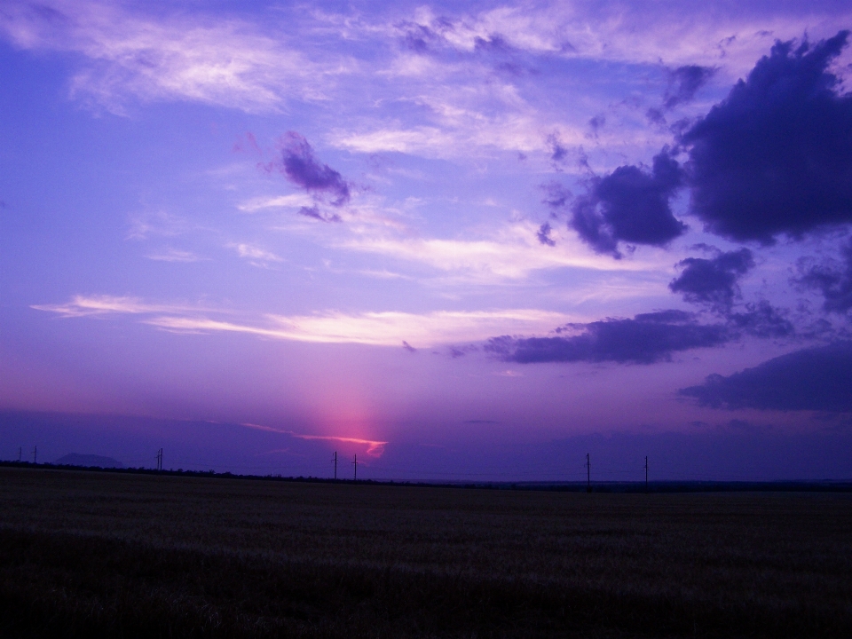 日落 晚上 夏天 天空